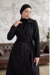12102 - Dört Düğmeli Tesettür Kaban Si̇yah-F7 12102 - Dört Düğmeli Tesettür Kaban Si̇yah-F7