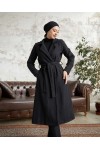 20053 - Bağlamalı Tesettür Kaban Si̇yah-A20 20053 - Bağlamalı Tesettür Kaban Si̇yah-A20