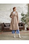 20053 - Bağlamalı Tesettür Kaban Bej-A20
