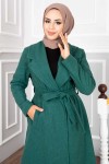 20053 - Bağlamalı Tesettür Kaban Yeşi̇l-A20