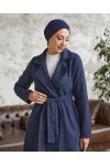 20053 - Bağlamalı Tesettür Kaban Laci̇vert-A20 20053 - Bağlamalı Tesettür Kaban Laci̇vert-A20