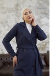 20069 - 4 Düğmeli Tesettür Kaban Laci̇vert-A15 20069 - 4 Düğmeli Tesettür Kaban Laci̇vert-A15