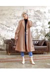 20331 - Balon Kol Tesettür Kaban Camel-C6 20331 - Balon Kol Tesettür Kaban Camel-C6