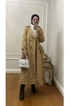 999 Kemerli Tesettür Trençkot Camel-I1 999 Kemerli Tesettür Trençkot Camel-I1
