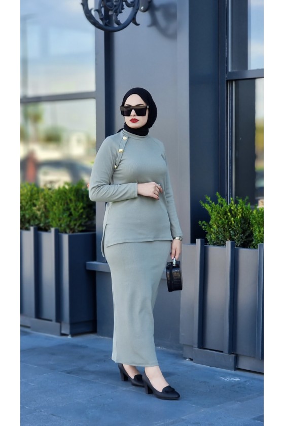 2001 - Tesettür İkili Takım Haki̇-I4