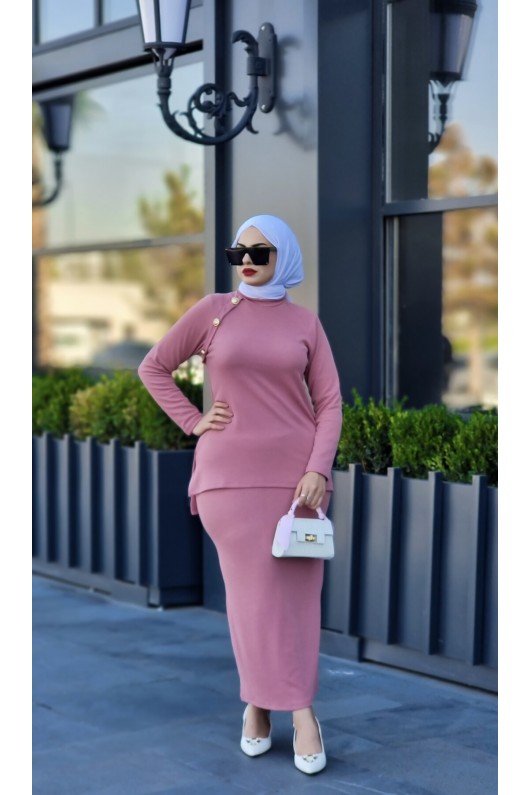 2001 - Tesettür İkili Takım Pembe-I4