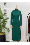 4440 - Yelek Elbise Tesettür İkili Takım Yeşi̇l-H3