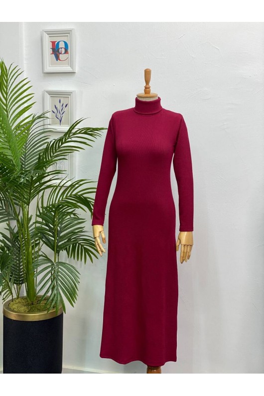 4440 - Yelek Elbise Tesettür İkili Takım Bordo-H3 4440 - Yelek Elbise Tesettür İkili Takım Bordo-H3