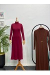 4440 - Yelek Elbise Tesettür İkili Takım Bordo-H3 4440 - Yelek Elbise Tesettür İkili Takım Bordo-H3