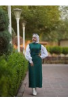 4437 - Kemerli Tesettür Elbise Yeşi̇l-H2 4437 - Kemerli Tesettür Elbise Yeşi̇l-H2