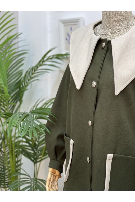 4423 - Tesettür Kaban Haki̇-K2