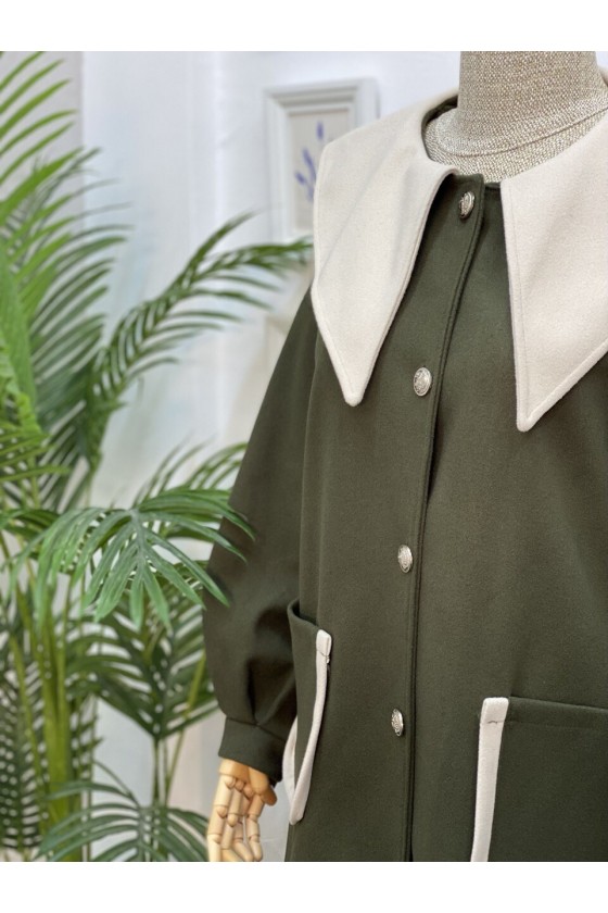 4423 - Tesettür Kaban Haki̇-K2