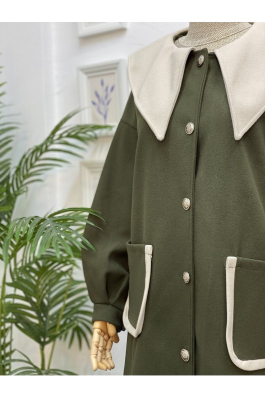 4423 - Tesettür Kaban Haki̇-K2