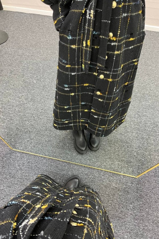 4449 - Renk Detaylı Tesettür Kaban Camel