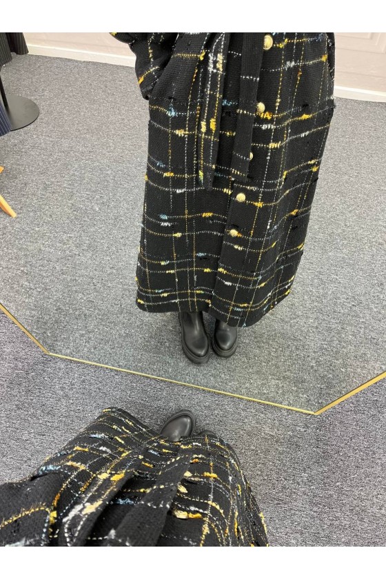 4449 - Renk Detaylı Tesettür Kaban Camel