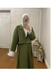 4408 - Gömlek Ceket Tesettür Takım Haki̇-I2