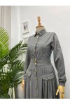 4432 - Etek Ceket Tesettür İkili Takım Gri̇-H1 4432 - Etek Ceket Tesettür İkili Takım Gri̇-H1