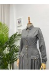 4432 - Etek Ceket Tesettür İkili Takım Gri̇-H1 4432 - Etek Ceket Tesettür İkili Takım Gri̇-H1
