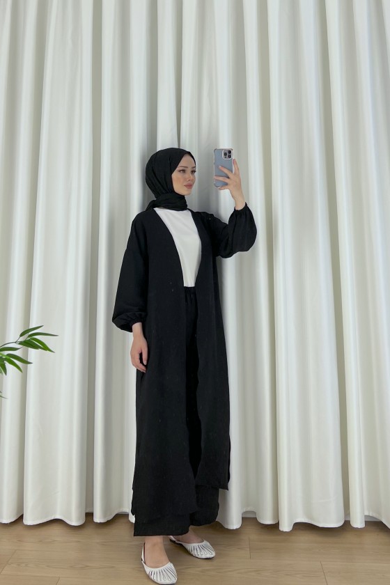 4355 - Tesettür Takım Si̇yah-E2