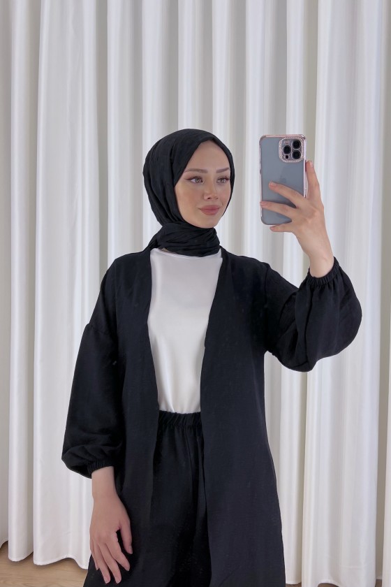 4355 - Tesettür Takım Si̇yah-E2