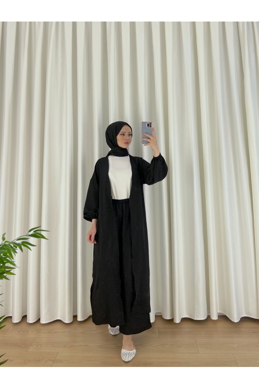 4355 - Tesettür Takım Si̇yah-E2 4355 - Tesettür Takım Si̇yah-E2
