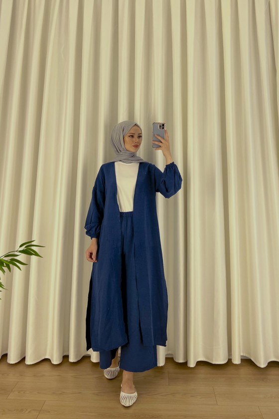 4355 - Tesettür Takım Mavi̇-E2