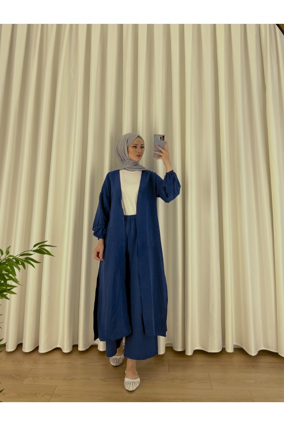 4355 - Tesettür Takım Mavi̇-E2