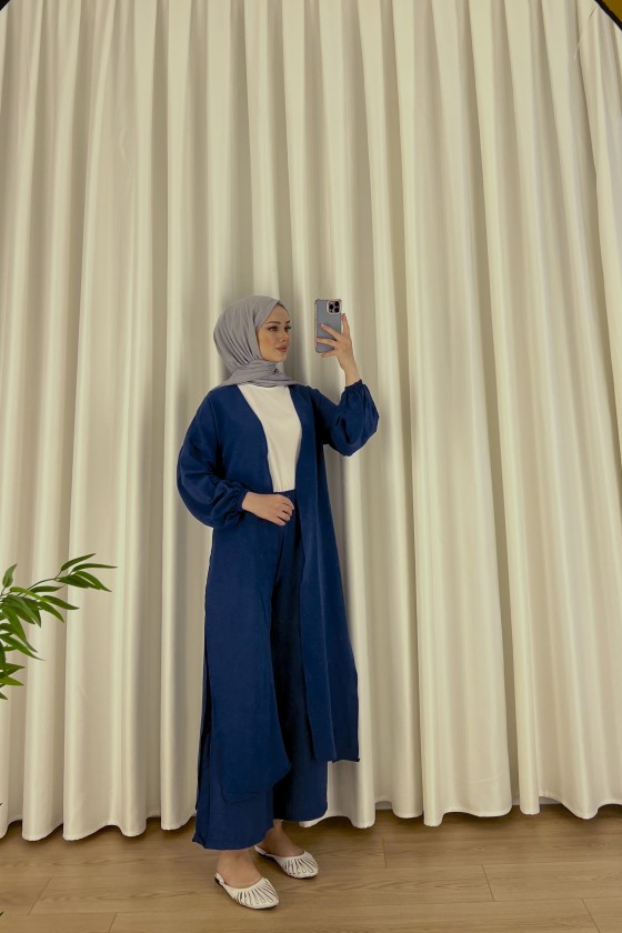 4355 - Tesettür Takım Mavi̇-E2