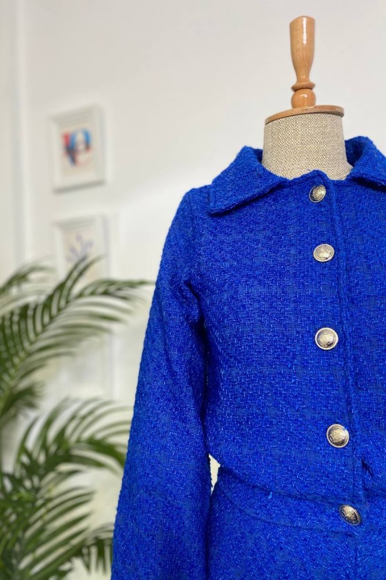 4457- Tesettür İkili Takım Mavi̇-J-7