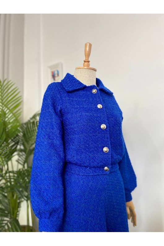 4457- Tesettür İkili Takım Mavi̇-J-7 4457- Tesettür İkili Takım Mavi̇-J-7