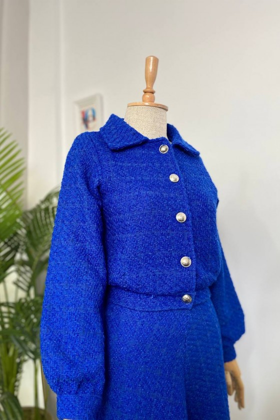 4457- Tesettür İkili Takım Mavi̇-J-7