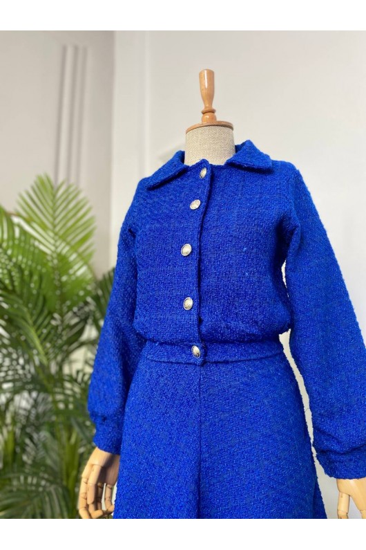 4457- Tesettür İkili Takım Mavi̇-J-7 4457- Tesettür İkili Takım Mavi̇-J-7