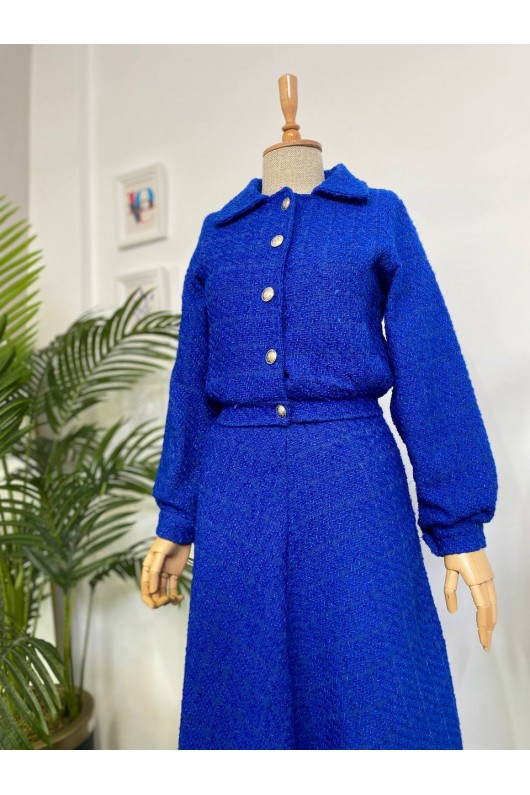 4457- Tesettür İkili Takım Mavi̇-J-7 4457- Tesettür İkili Takım Mavi̇-J-7