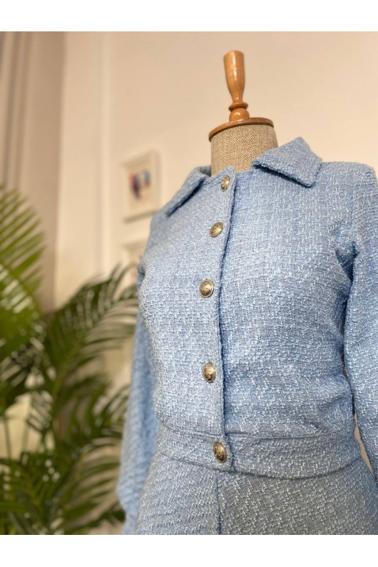 4457- Tesettür İkili Takım Açık Mavi-J-7 4457- Tesettür İkili Takım Açık Mavi-J-7