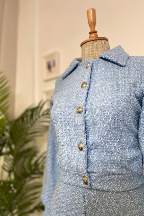 4457- Tesettür İkili Takım Açık Mavi-J-7