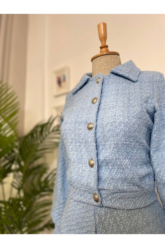 4457- Tesettür İkili Takım Açık Mavi-J-7