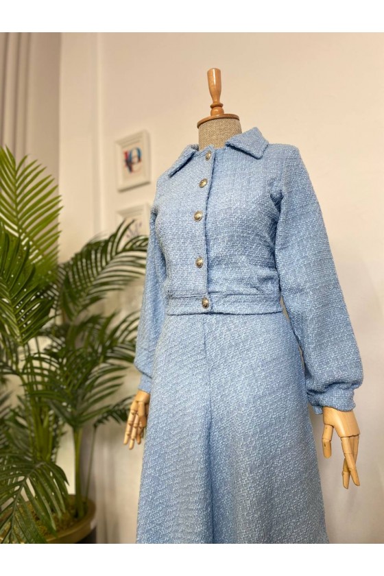 4457- Tesettür İkili Takım Açık Mavi-J-7 4457- Tesettür İkili Takım Açık Mavi-J-7