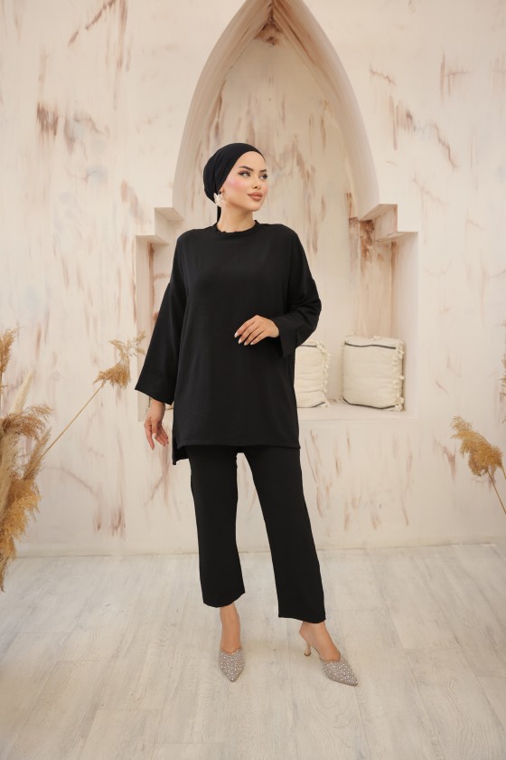 1127 - Tesettür Takım Si̇yah-G4 1127 - Tesettür Takım Si̇yah-G4