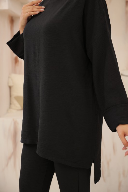 1127 - Tesettür Takım Si̇yah-G4 1127 - Tesettür Takım Si̇yah-G4