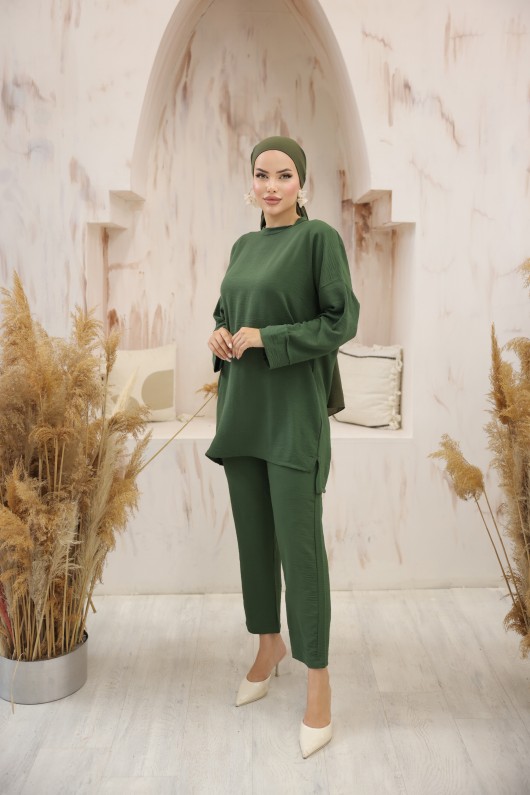 1127 - Tesettür Takım Haki̇-G4 1127 - Tesettür Takım Haki̇-G4