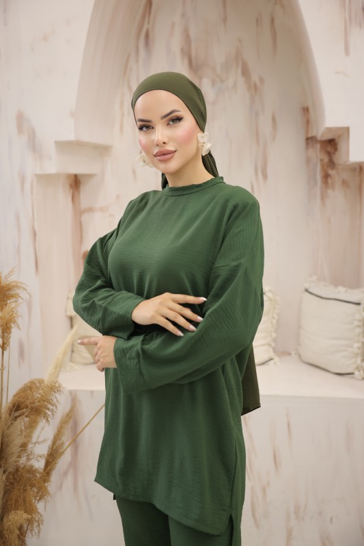 1127 - Tesettür Takım Haki̇-G4 1127 - Tesettür Takım Haki̇-G4