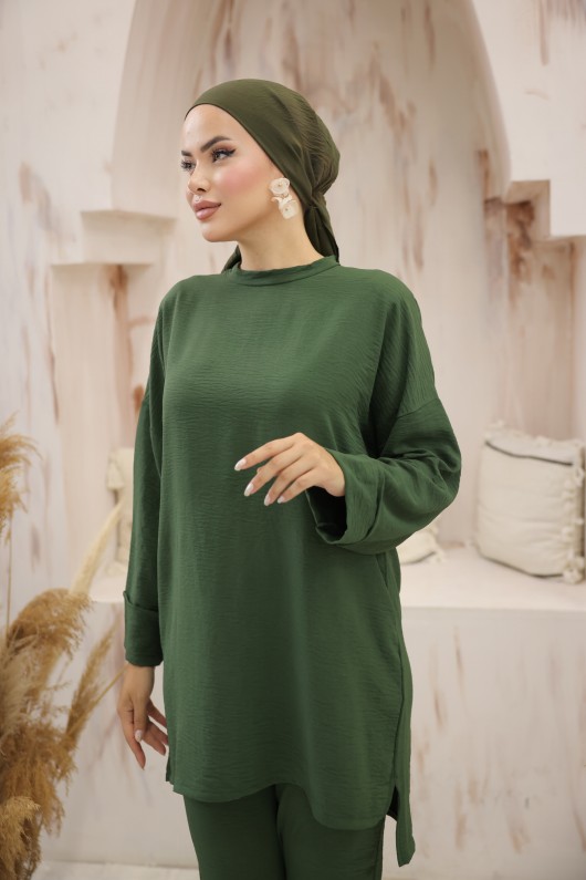 1127 - Tesettür Takım Haki̇-G4 1127 - Tesettür Takım Haki̇-G4