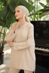 1127 - Tesettür Takım Bej-G4