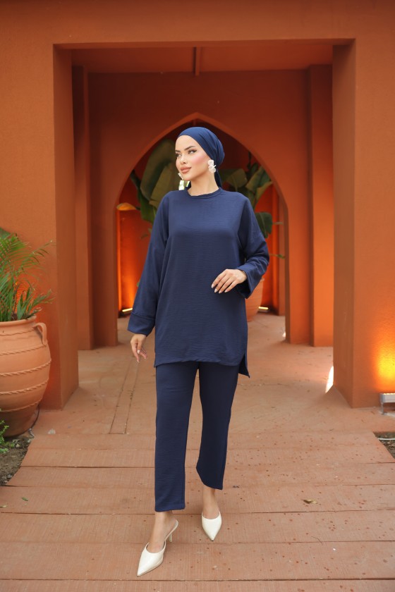 1127 - Tesettür Takım Laci̇vert-G4