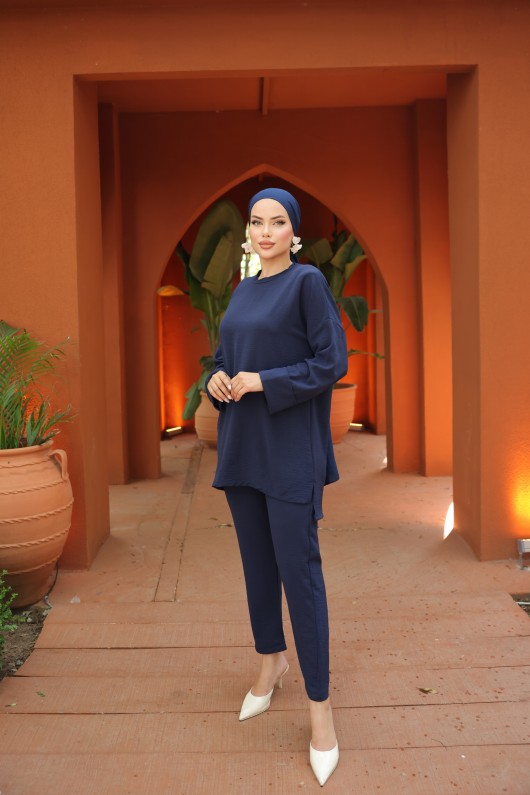 1127 - Tesettür Takım Laci̇vert-G4 1127 - Tesettür Takım Laci̇vert-G4