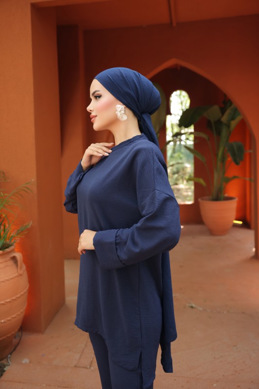 1127 - Tesettür Takım Laci̇vert-G4 1127 - Tesettür Takım Laci̇vert-G4