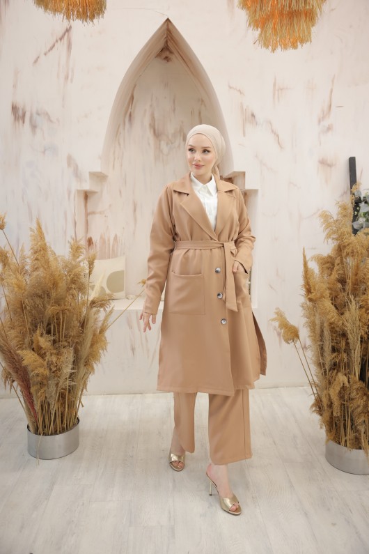 4470 - Tesettür İkili Takım Camel-C7 4470 - Tesettür İkili Takım Camel-C7