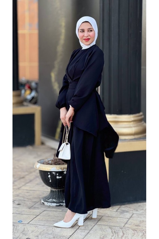 4473 - Tesettür İkili Takım Si̇yah-E4