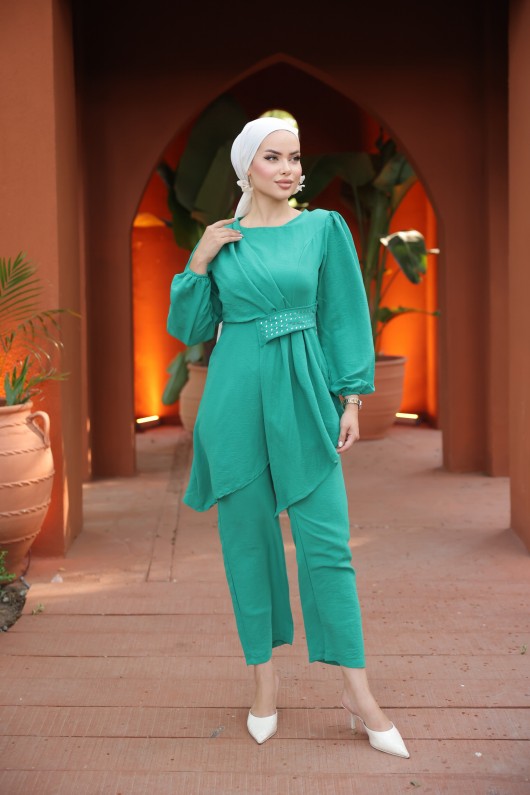 4475 - Tesettür İkili Takım Yeşi̇l-E4 4475 - Tesettür İkili Takım Yeşi̇l-E4