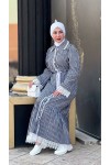 4481 - Dantelli Tesettür Elbise Si̇yah-E3 4481 - Dantelli Tesettür Elbise Si̇yah-E3
